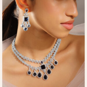 UsefulMate- Plated Blue Sapphire Jewellery Set